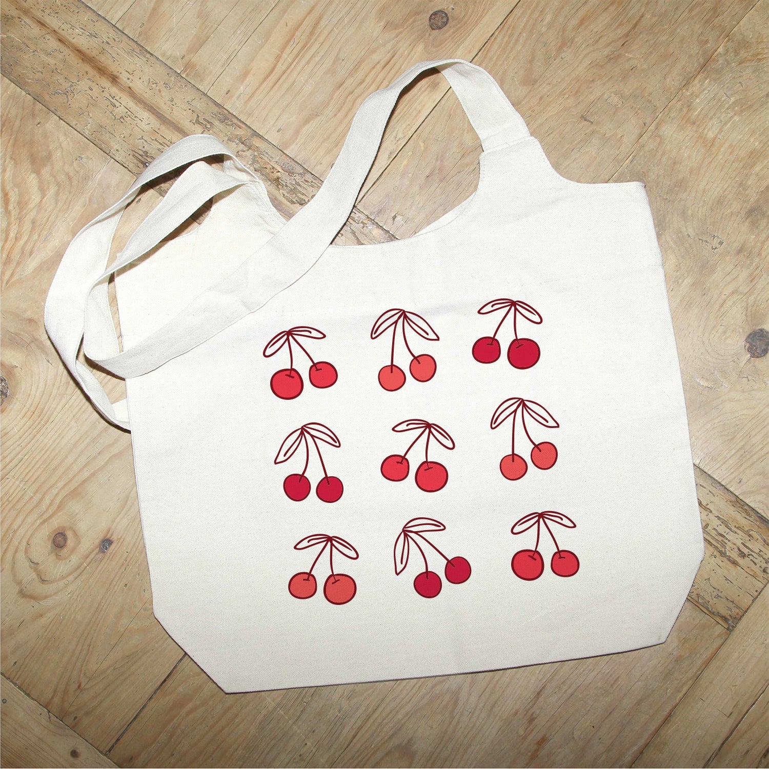 Cherry MS Natural Tote Bag