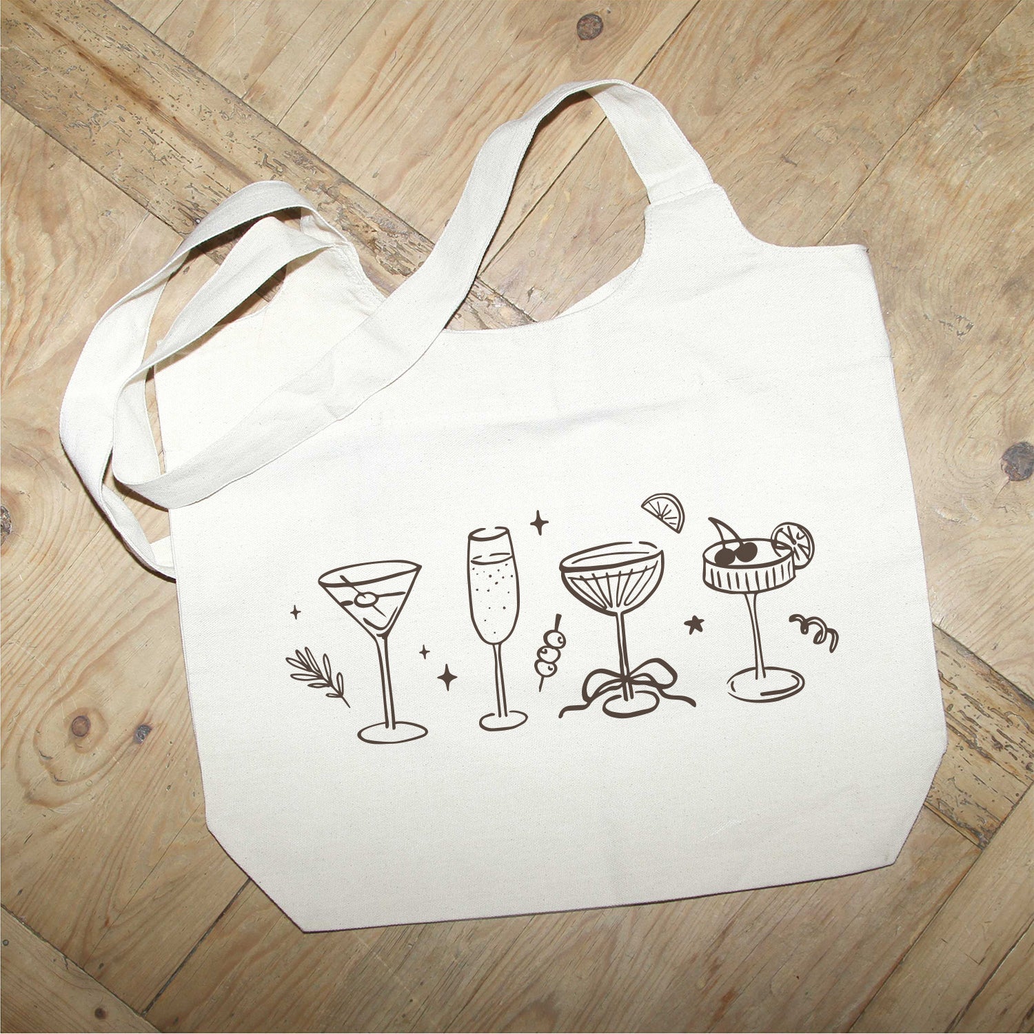 Cocktail MS Natural Tote Bag
