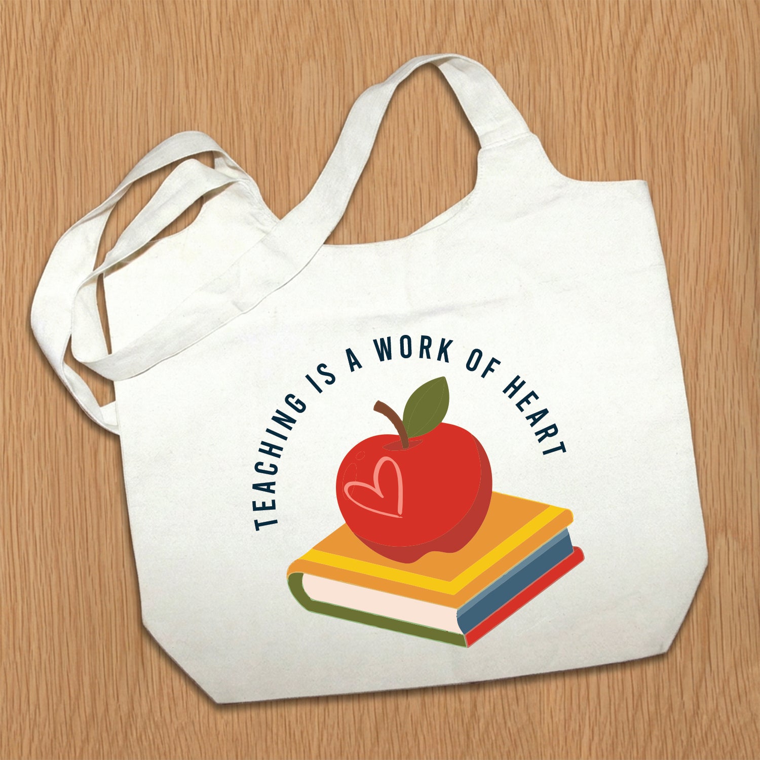 Teaching is a work of Heart MS Natural Tote Bag