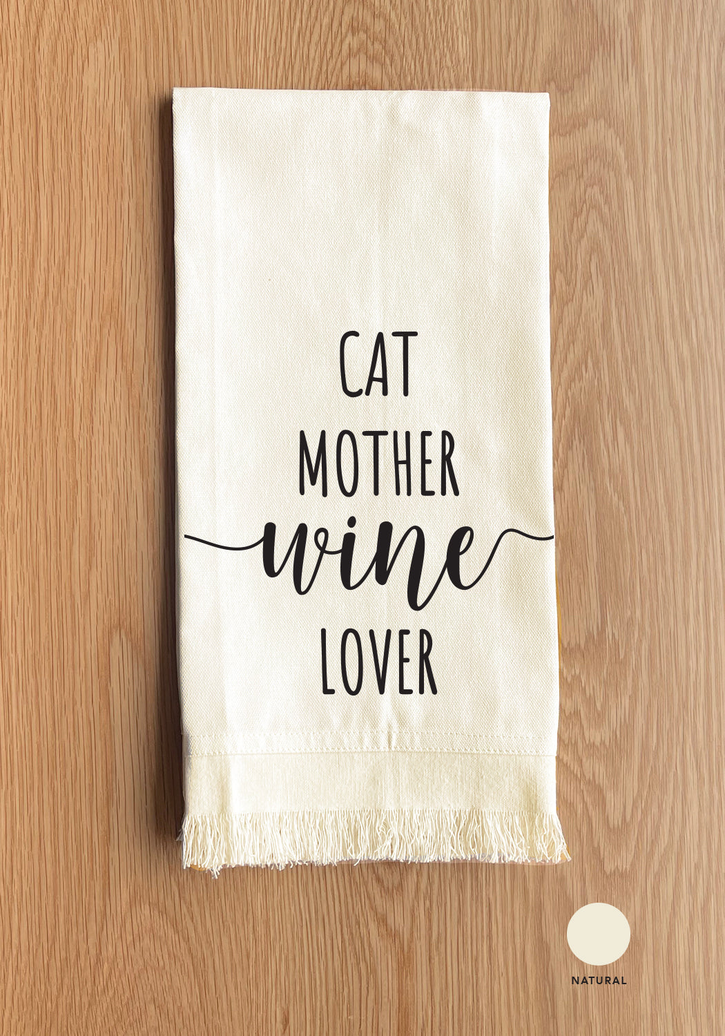 Cat Mother Wine Lover Kitchen Towel