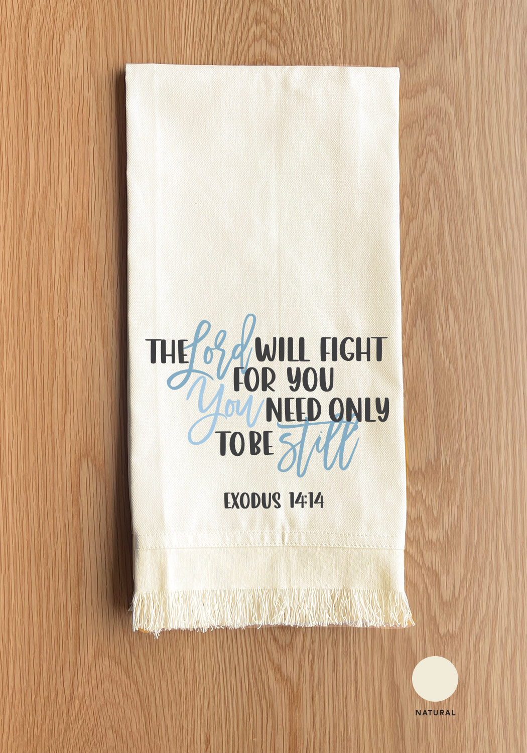 Exodus 14:14 Kitchen Towel