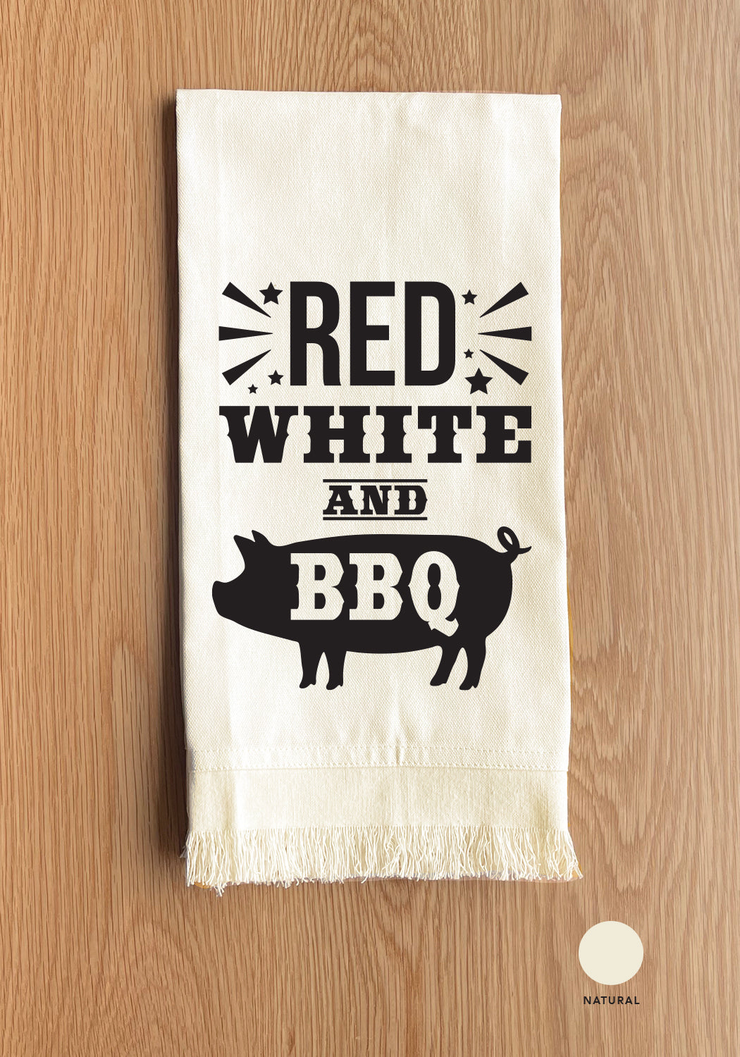 Red white and BBQ Kitchen Towel