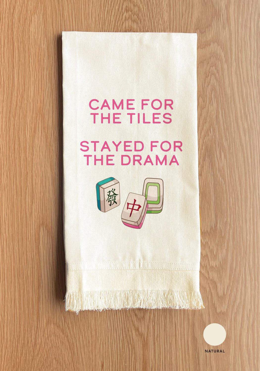Mahjong Came for the tiles Kitchen Towel