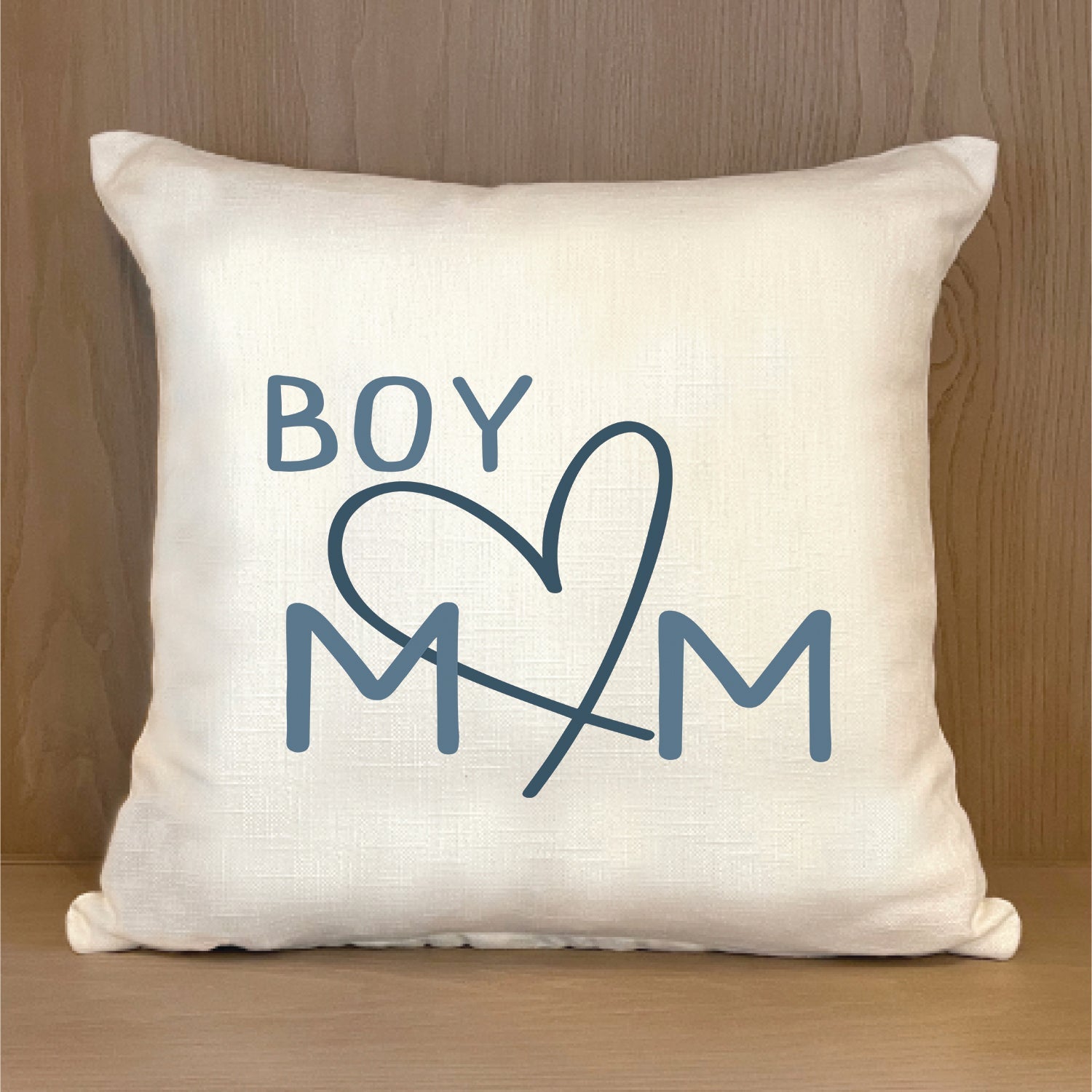 Boy Mom 18x18 Natural Pillow Shell