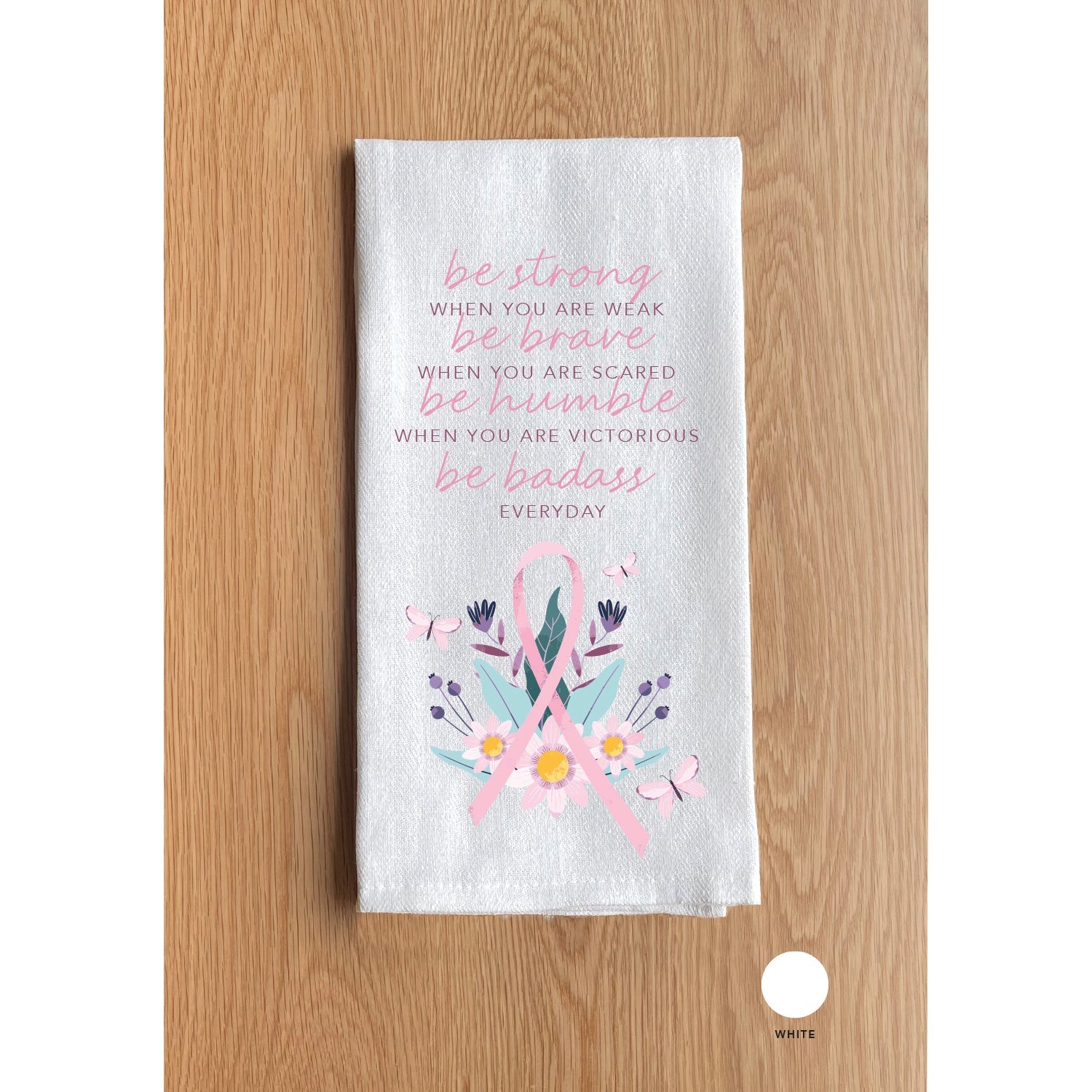 Breast Cancer Be Strong Kitchen Towel