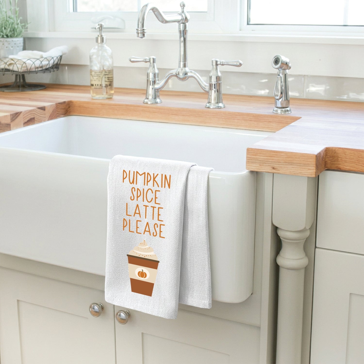 Pumpkin Spice Latte Please Kitchen Towel