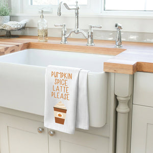 Pumpkin Spice Latte Please Kitchen Towel