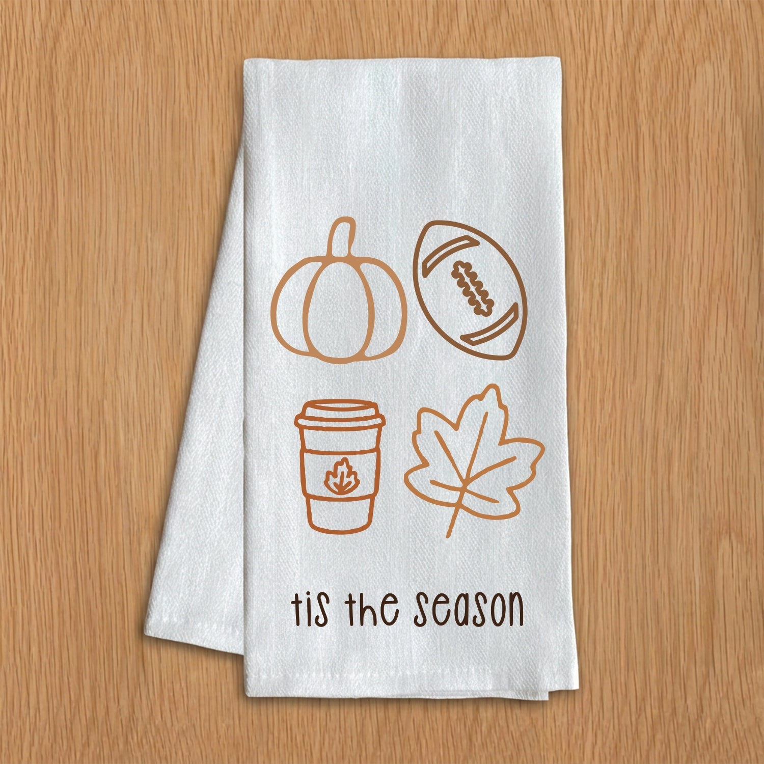 Tis the Season Fall Icons Kitchen Towel