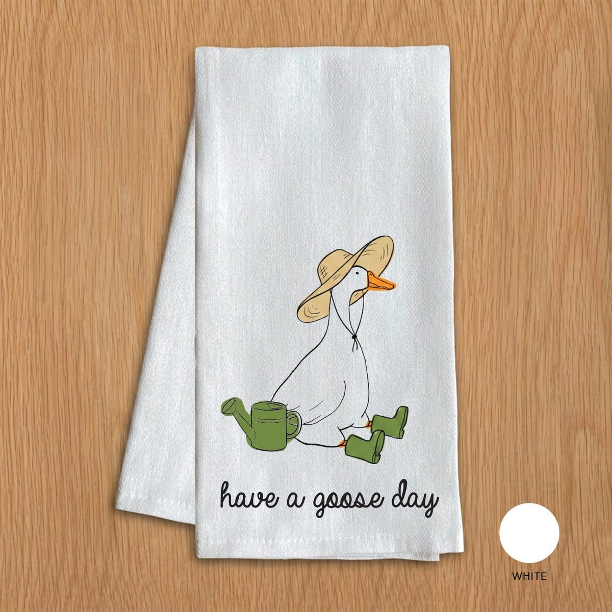Have a Goose Day Porch Goose Kitchen Towel
