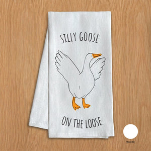 Silly Goose on the loose Porch Goose Kitchen Towel