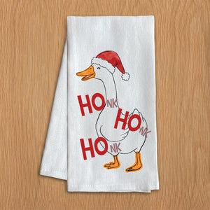 Ho Ho Ho Porch Goose Christmas Kitchen Towel