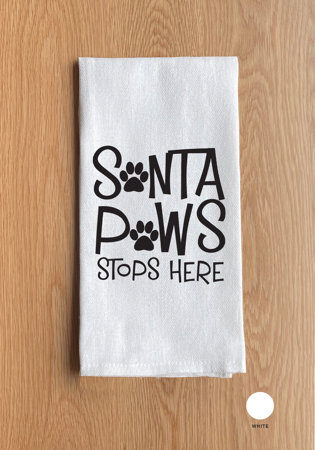 Santa Paws Stops Here Kitchen Towel