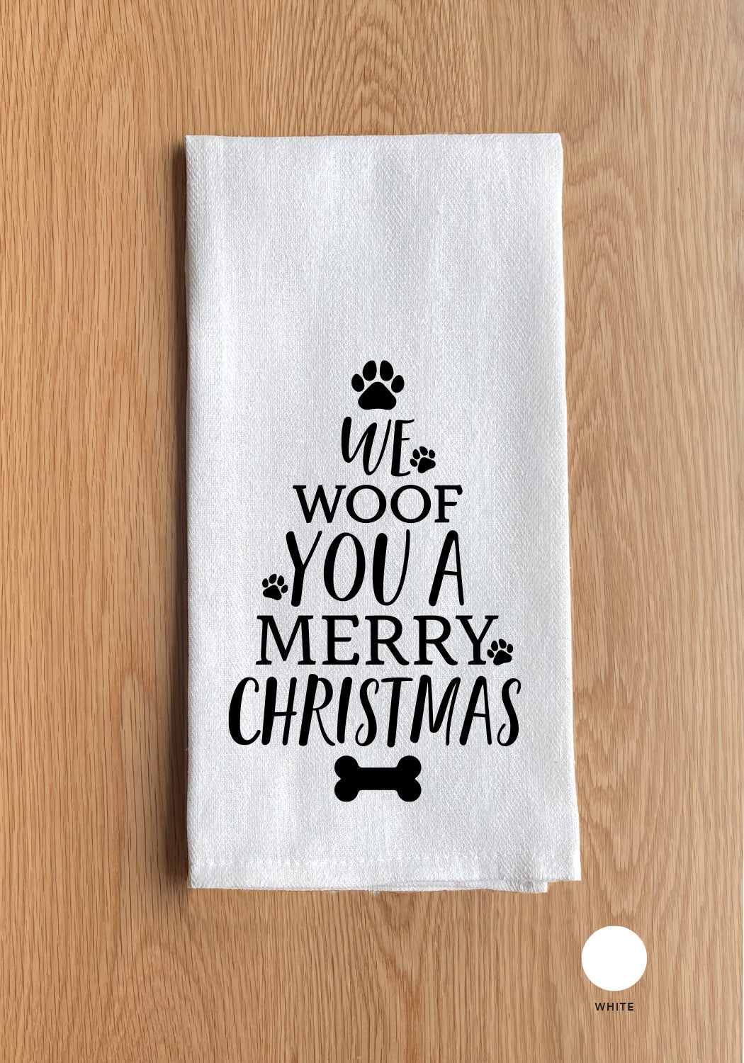 We Woof You A Merry Christmas Kitchen Towel