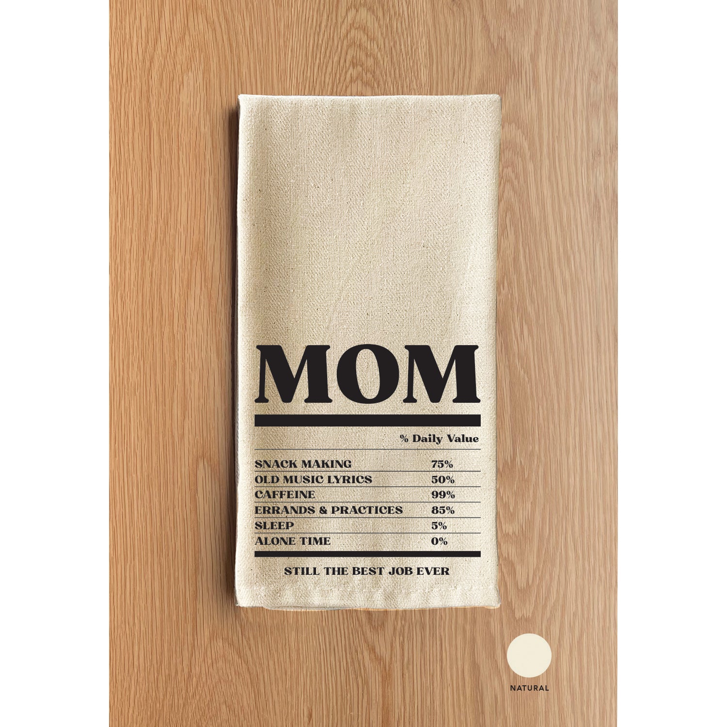Mom Daily Value White Kitchen Towel