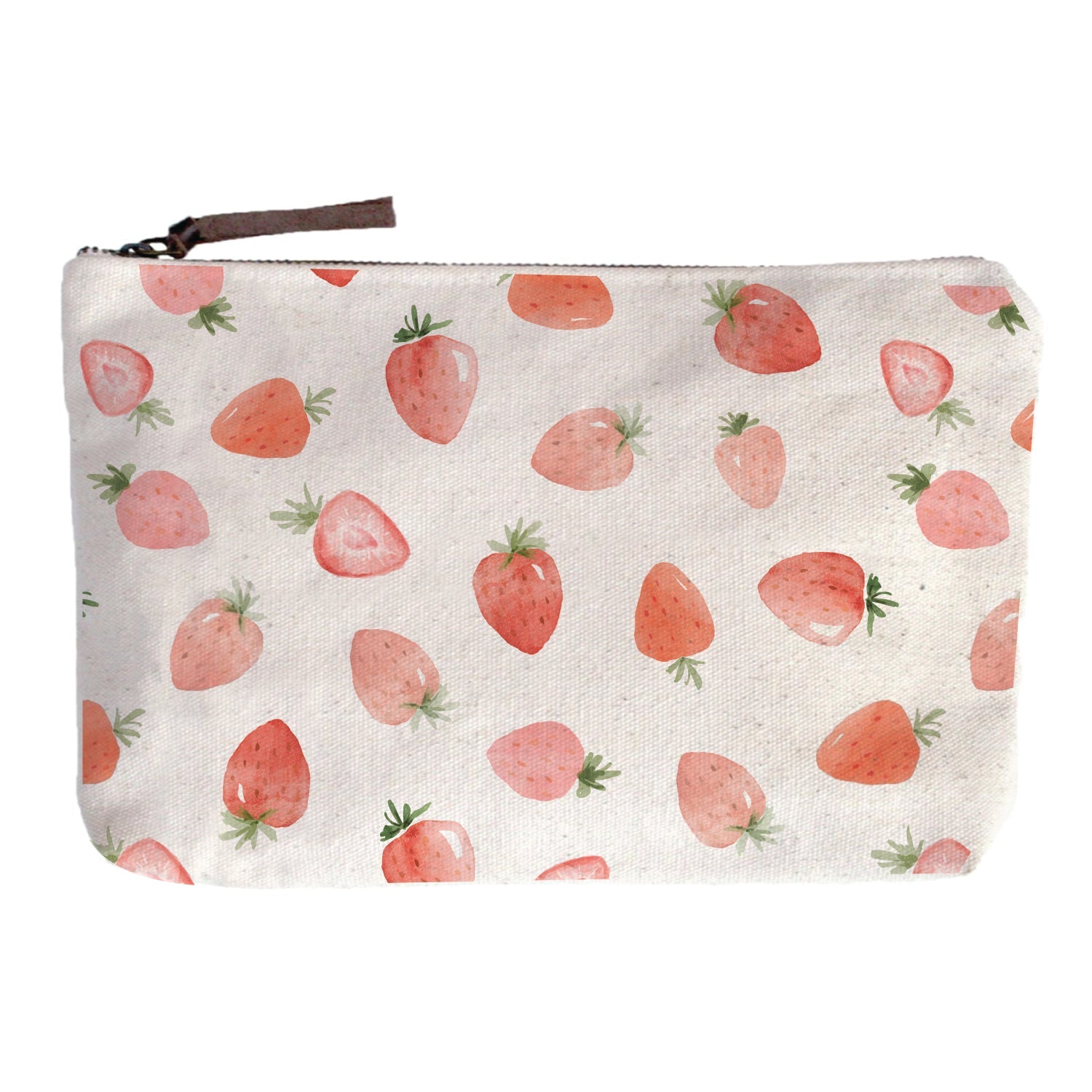 Strawberry All Over Zip Pouch