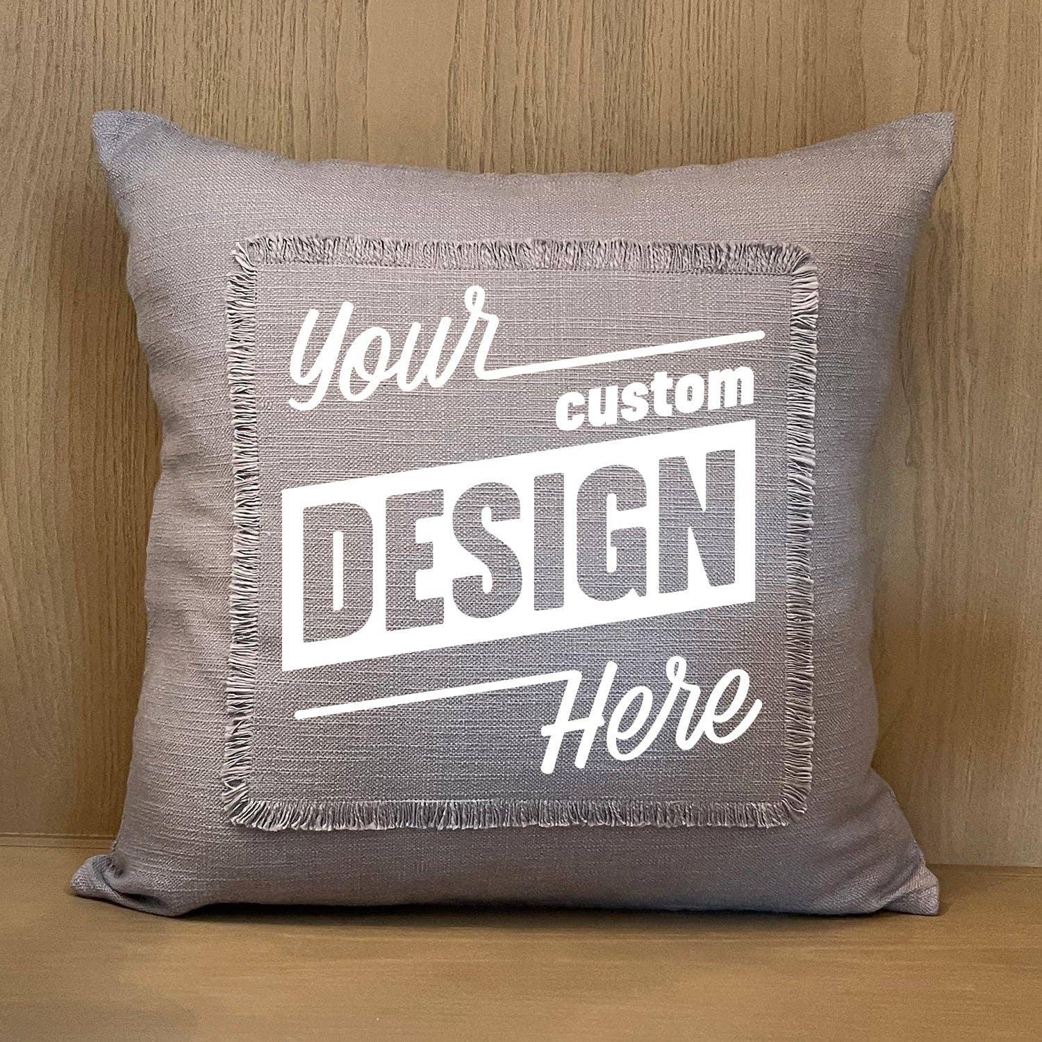 Custom Design / Natural or Grey Pillow Cover