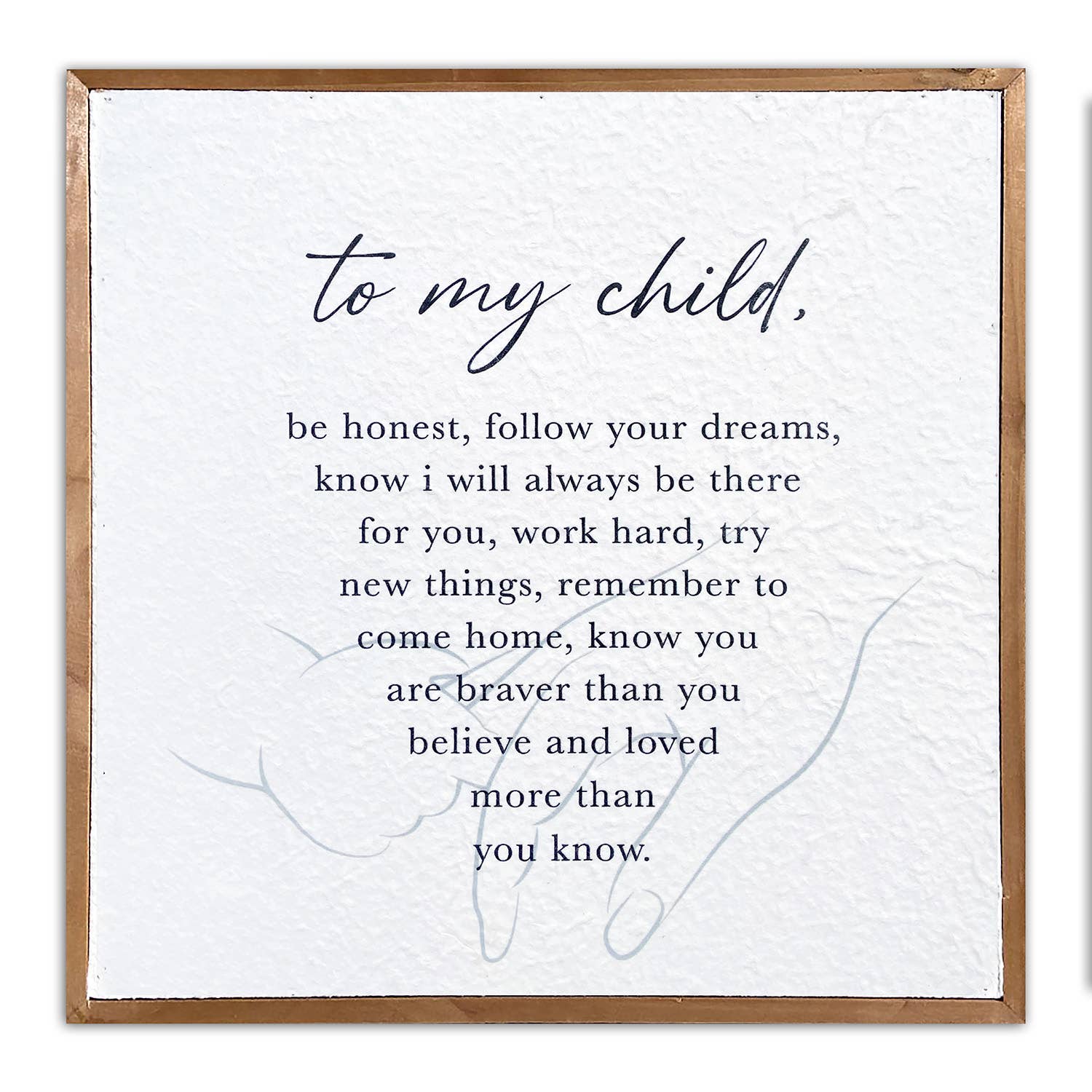 To My Child 14x14 Pulp Paper Wall Decor