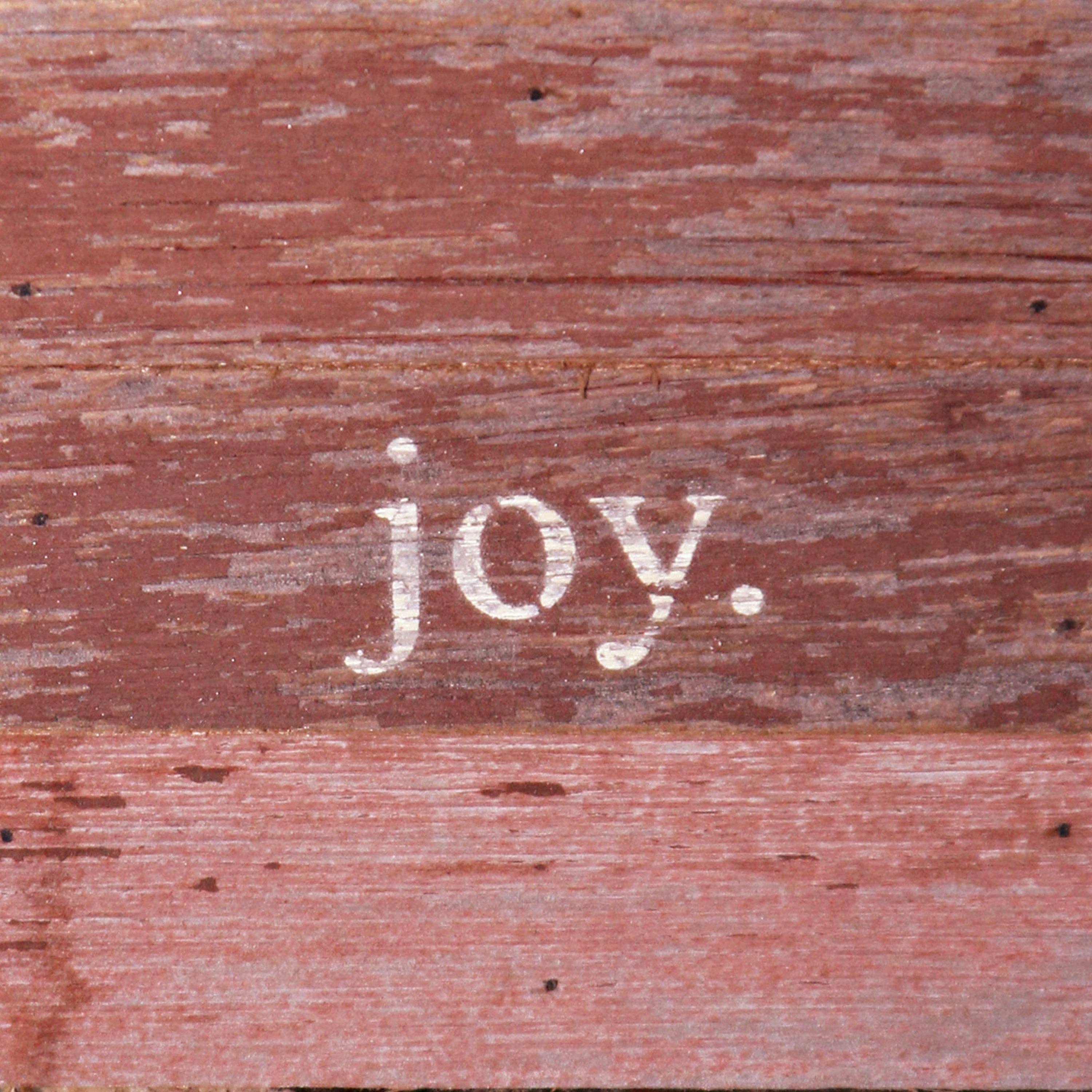 Joy 6"x6" Reclaimed Wood Sign