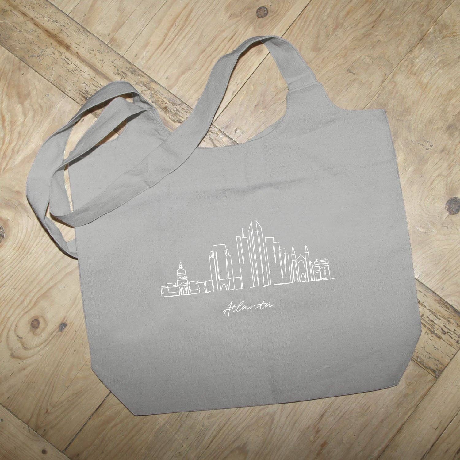 Custom Cityscape / Natural or Grey Tote Bag