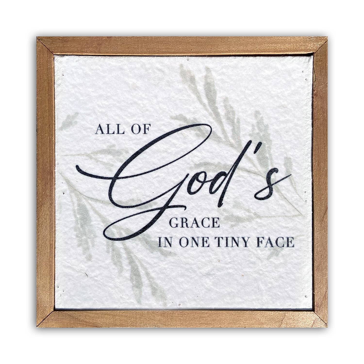 All of God's Grace in.../ 6x6 Pulp Paper Wall Décor