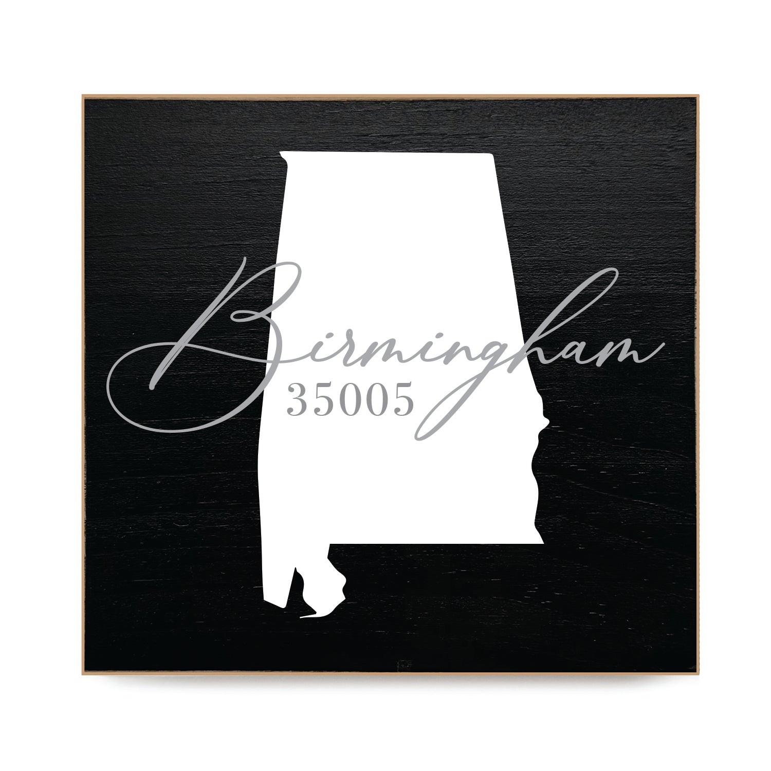 Custom State with Zipcode and City Decorative Wooden Block