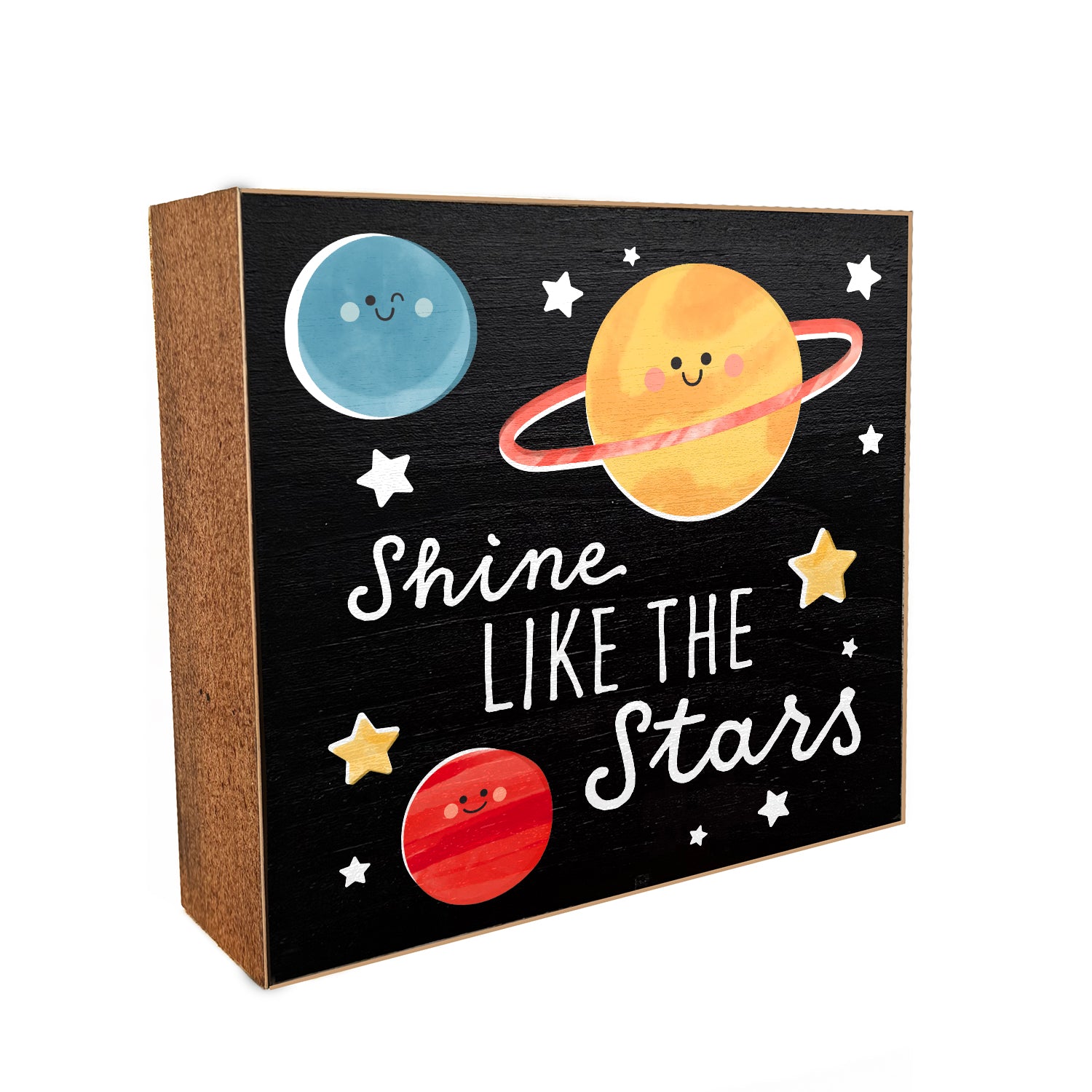 Shine like the Stars Kids Decorative Wooden Block