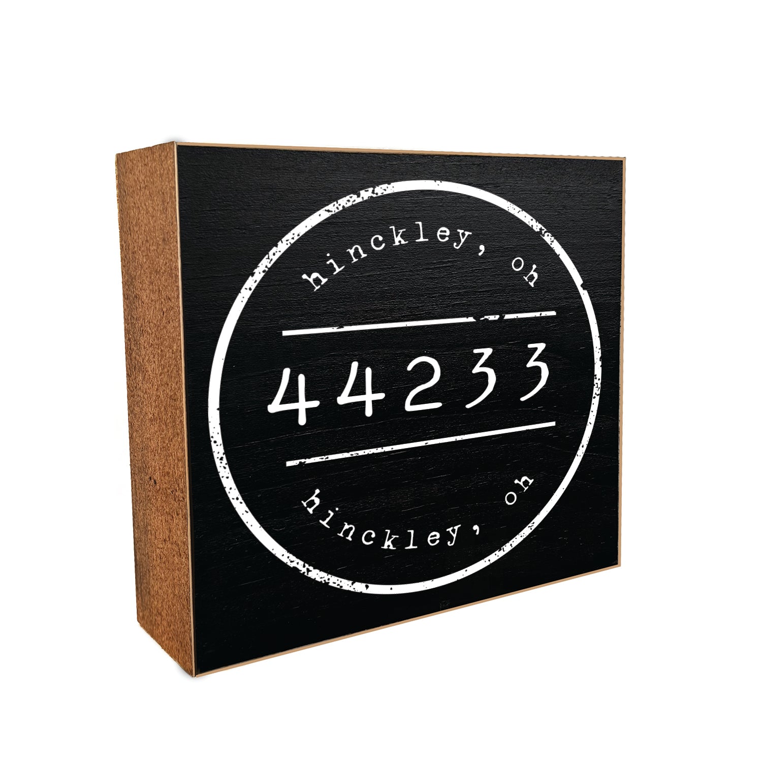 Personalized Black Stamp Decorative Wooden Block