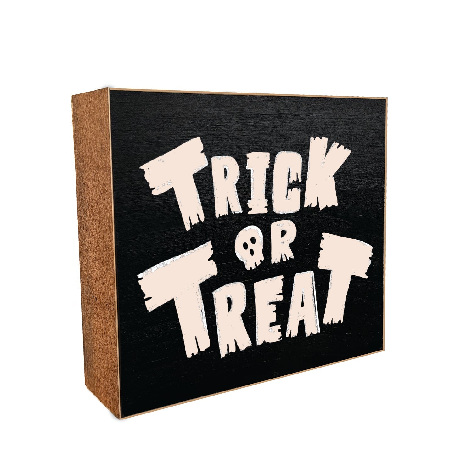 Trick or Treat Decorative Wooden Block