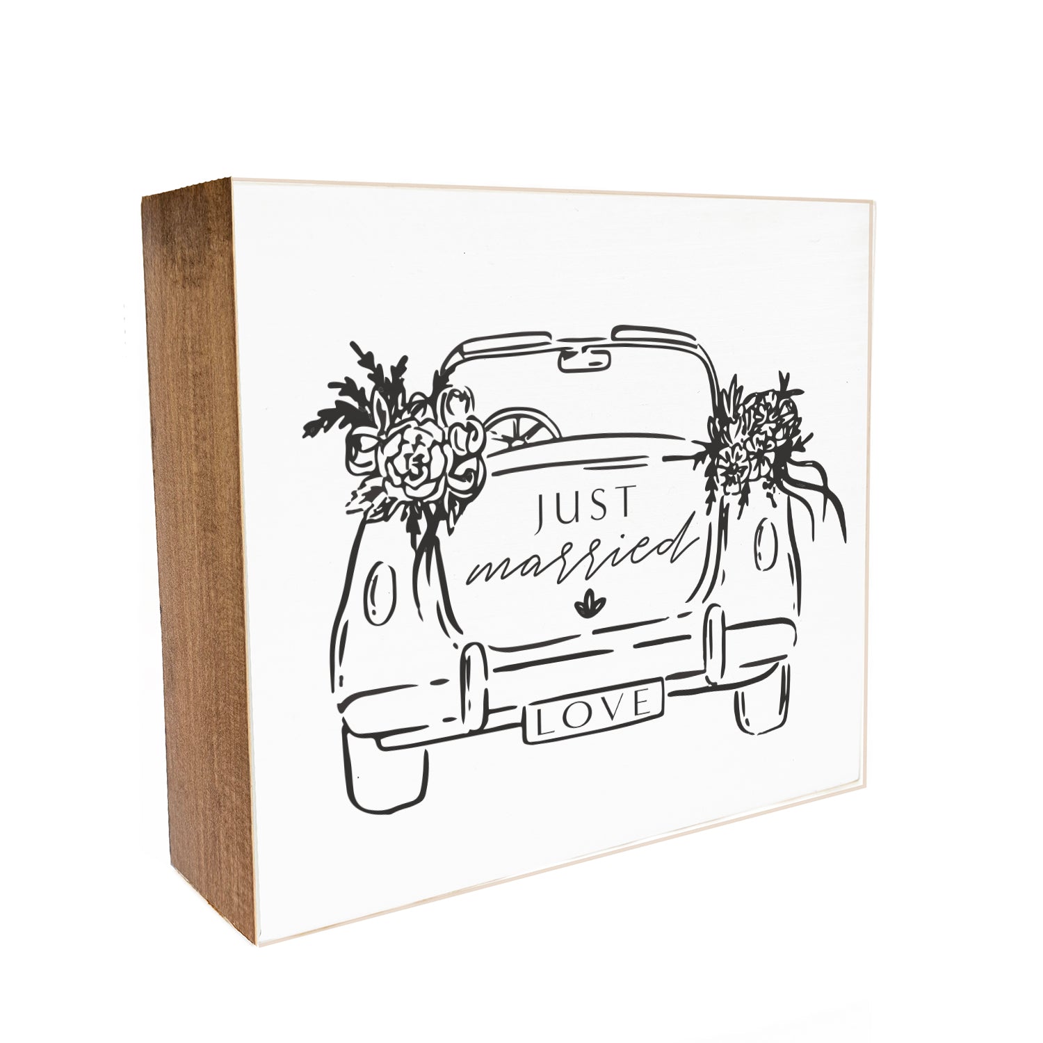 Just married Decorative Wooden Block