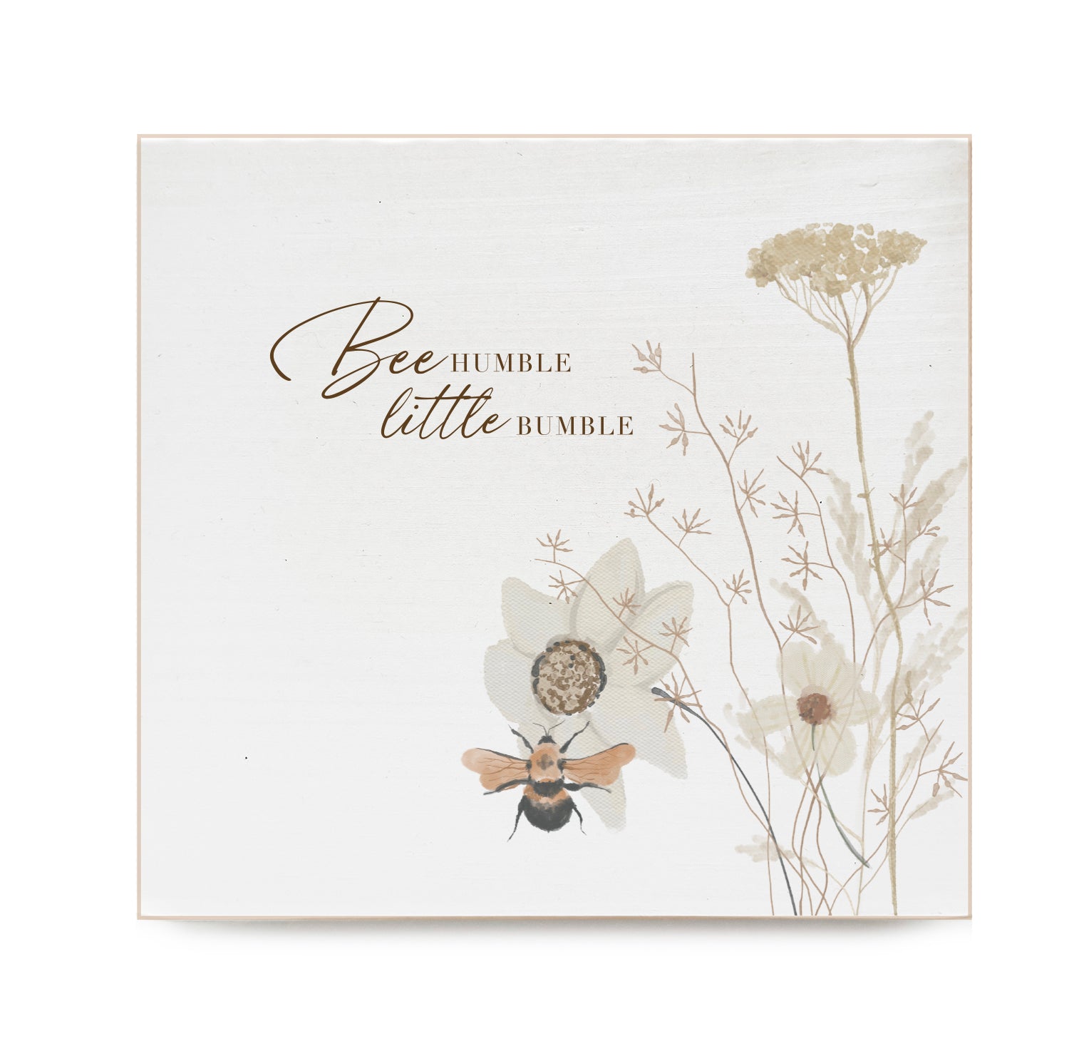 Bee Humble Little Bumble Decorative Wooden Block