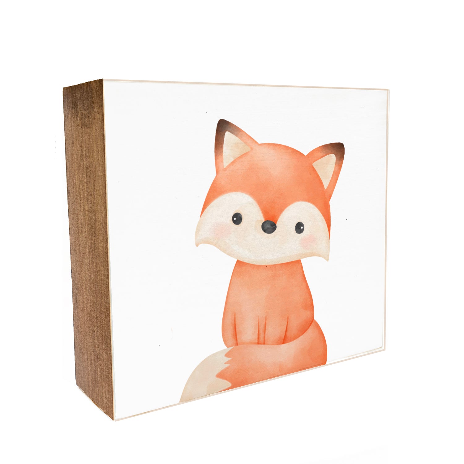Fox Kids Decorative Wooden Block