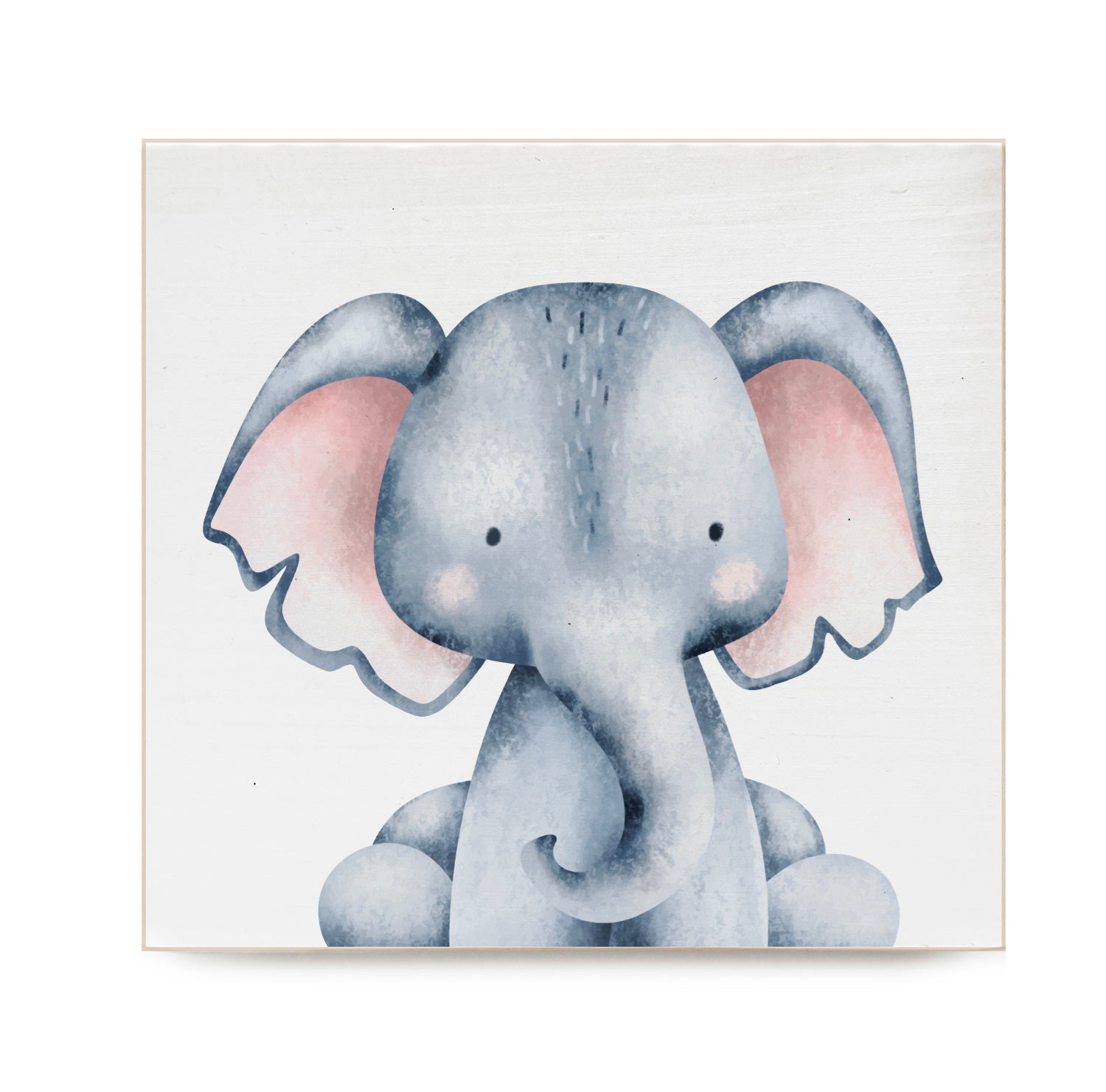 Elephant Kids Decorative Wooden Block