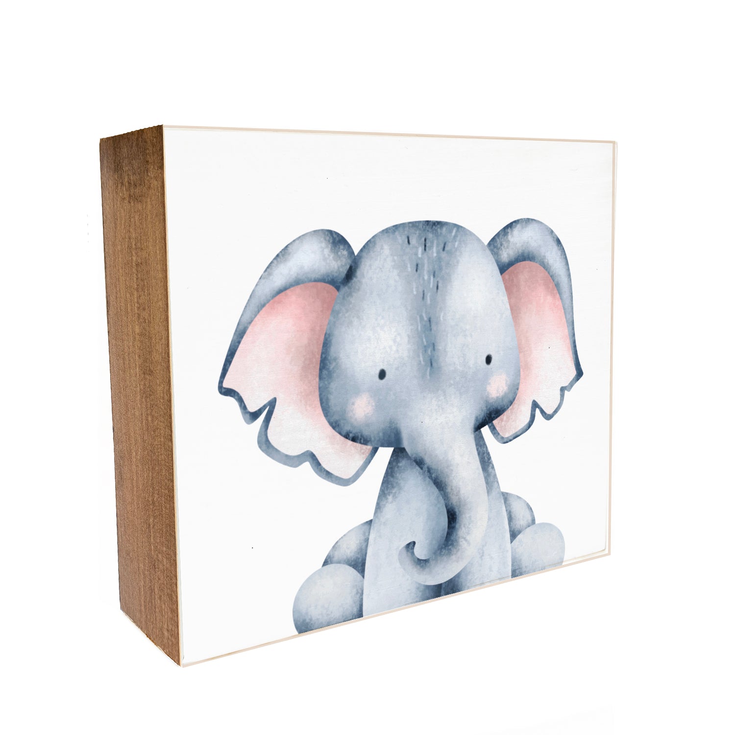Elephant Kids Decorative Wooden Block