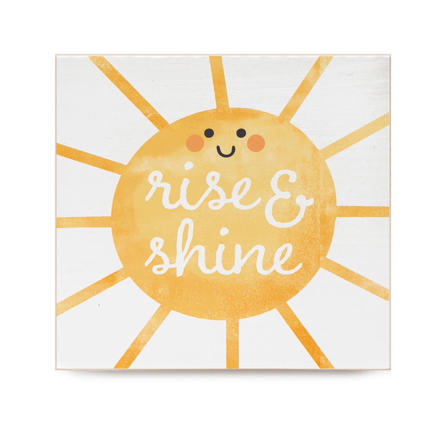 Rise and Shine Sun Kids Decorative Wooden Block