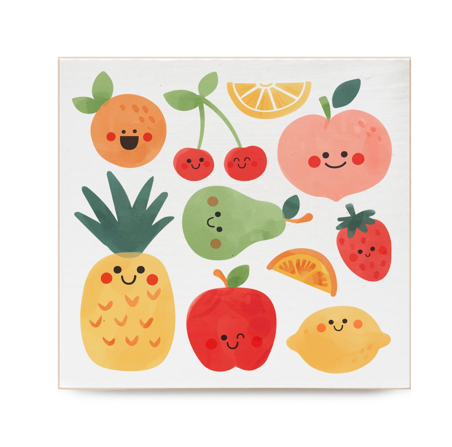 Fruit Kids Decorative Wooden Block