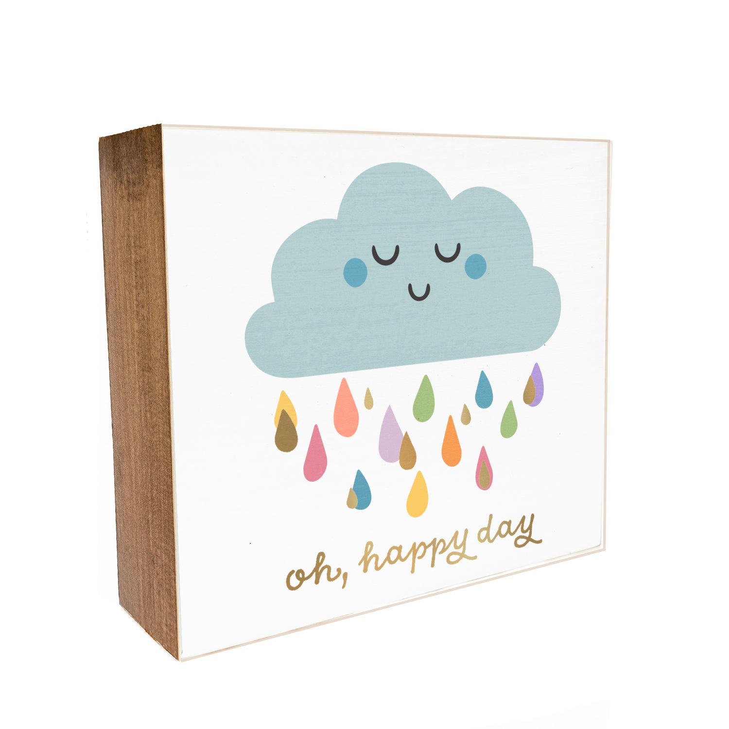Oh Happy Day Kids Decorative Wooden Block