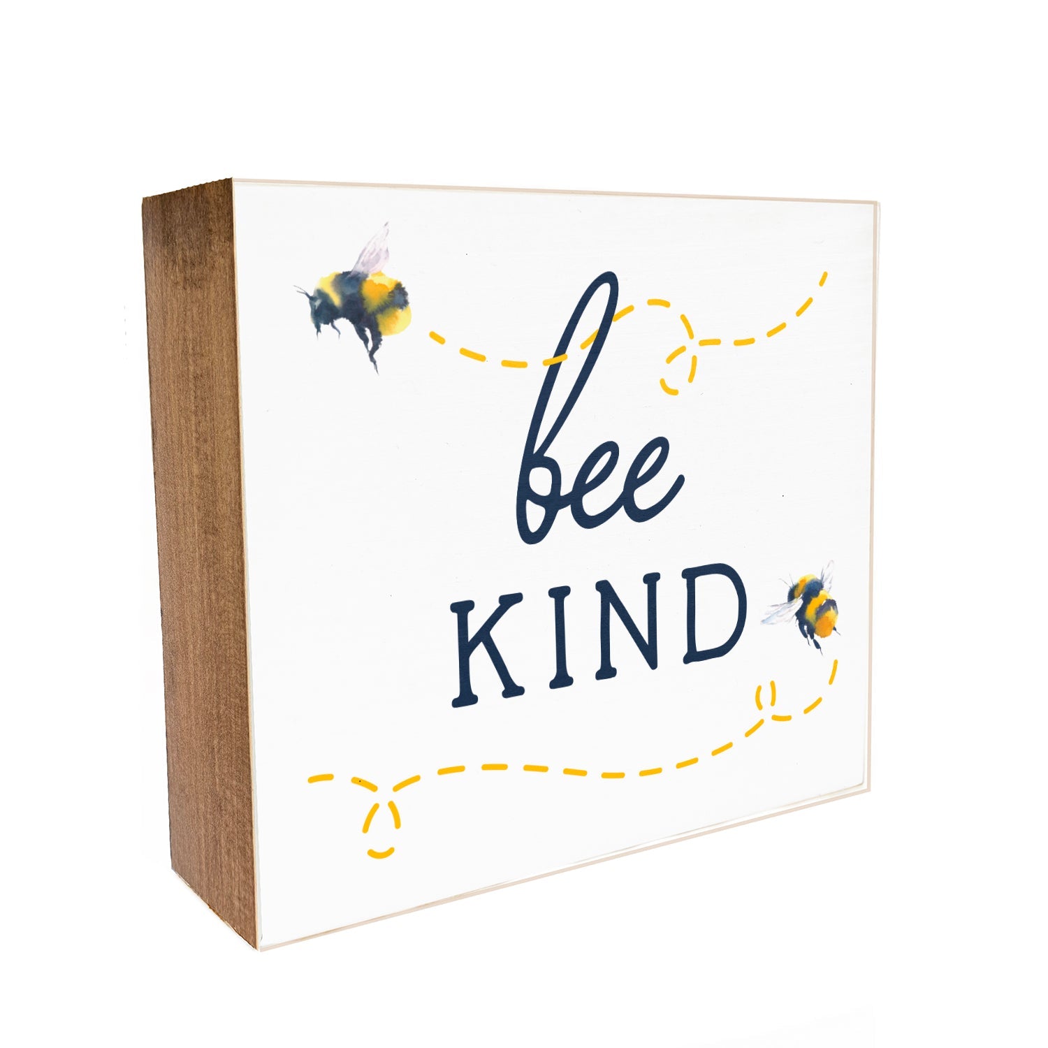 Bee Kind Decorative Wood Block
