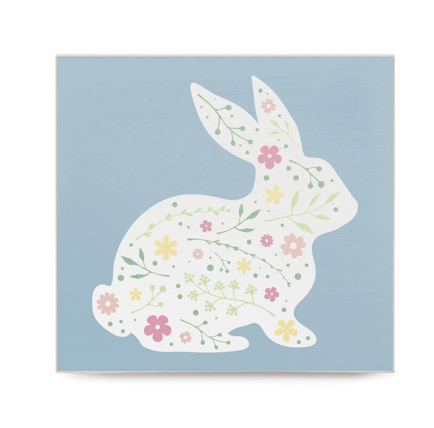 Easter Bunny Decorative Wood Block