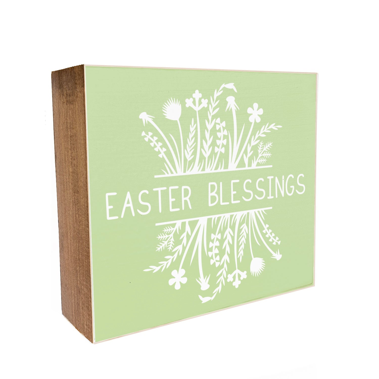 Easter Blessings Decorative Wood Block