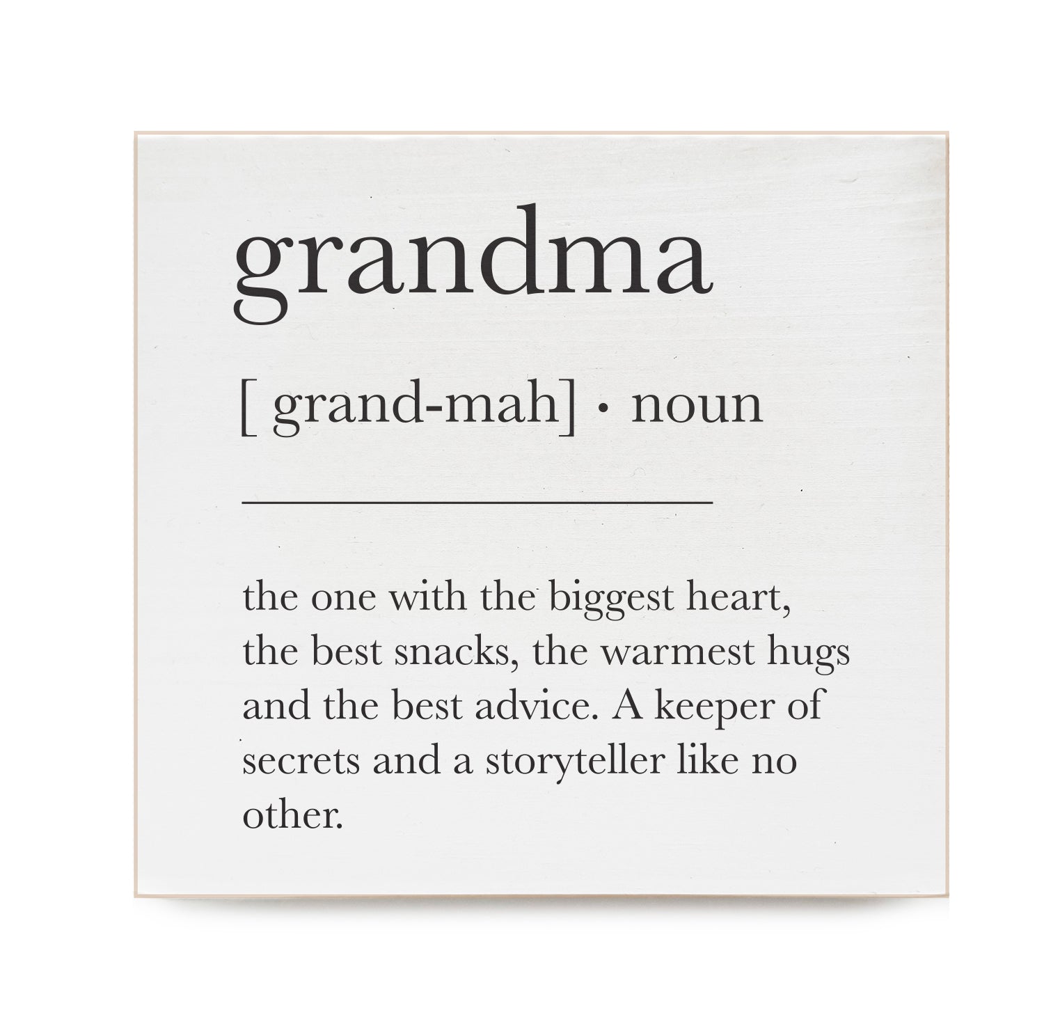 Grandma Definition Decorative Wood Block