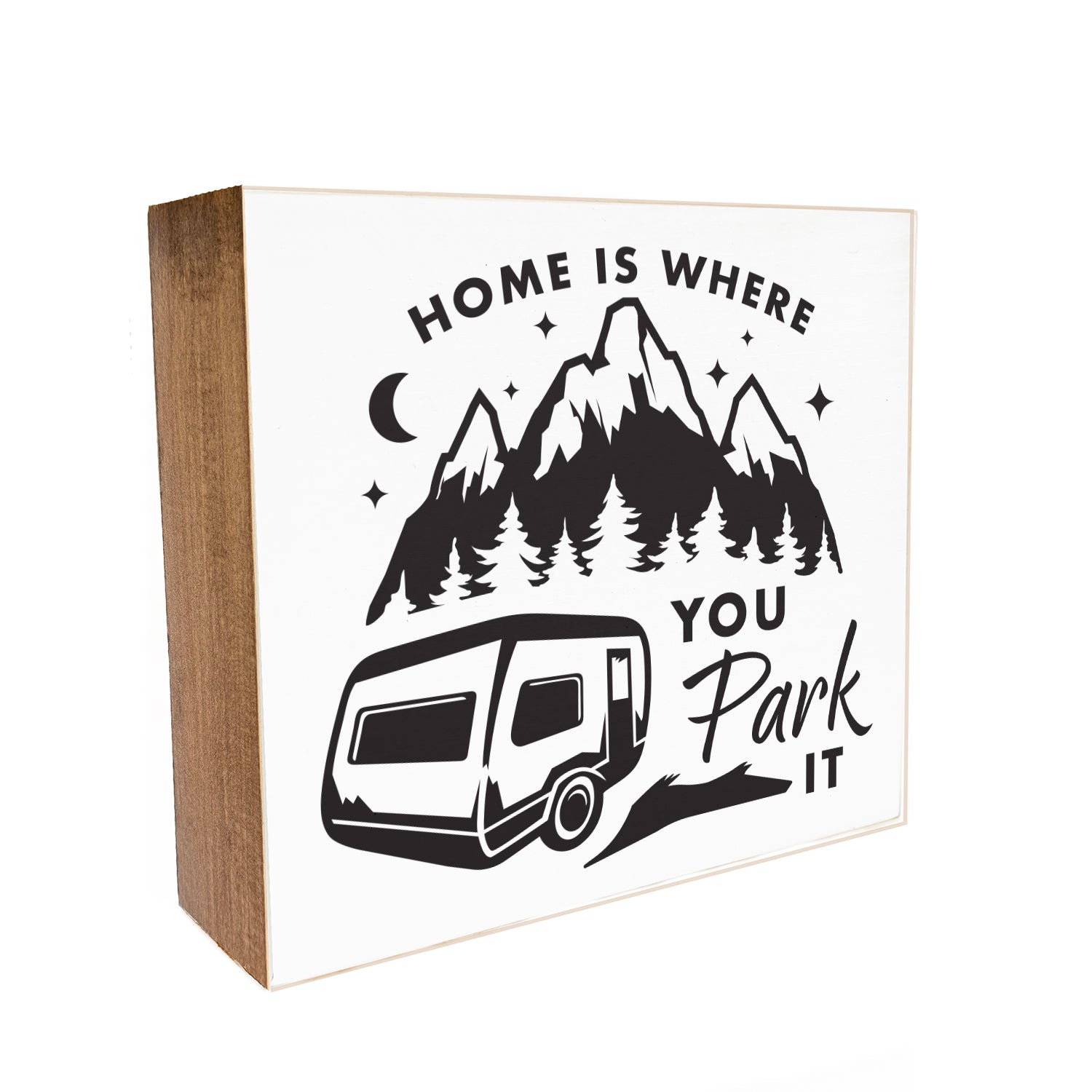 Camper Home Decorative Wooden Block