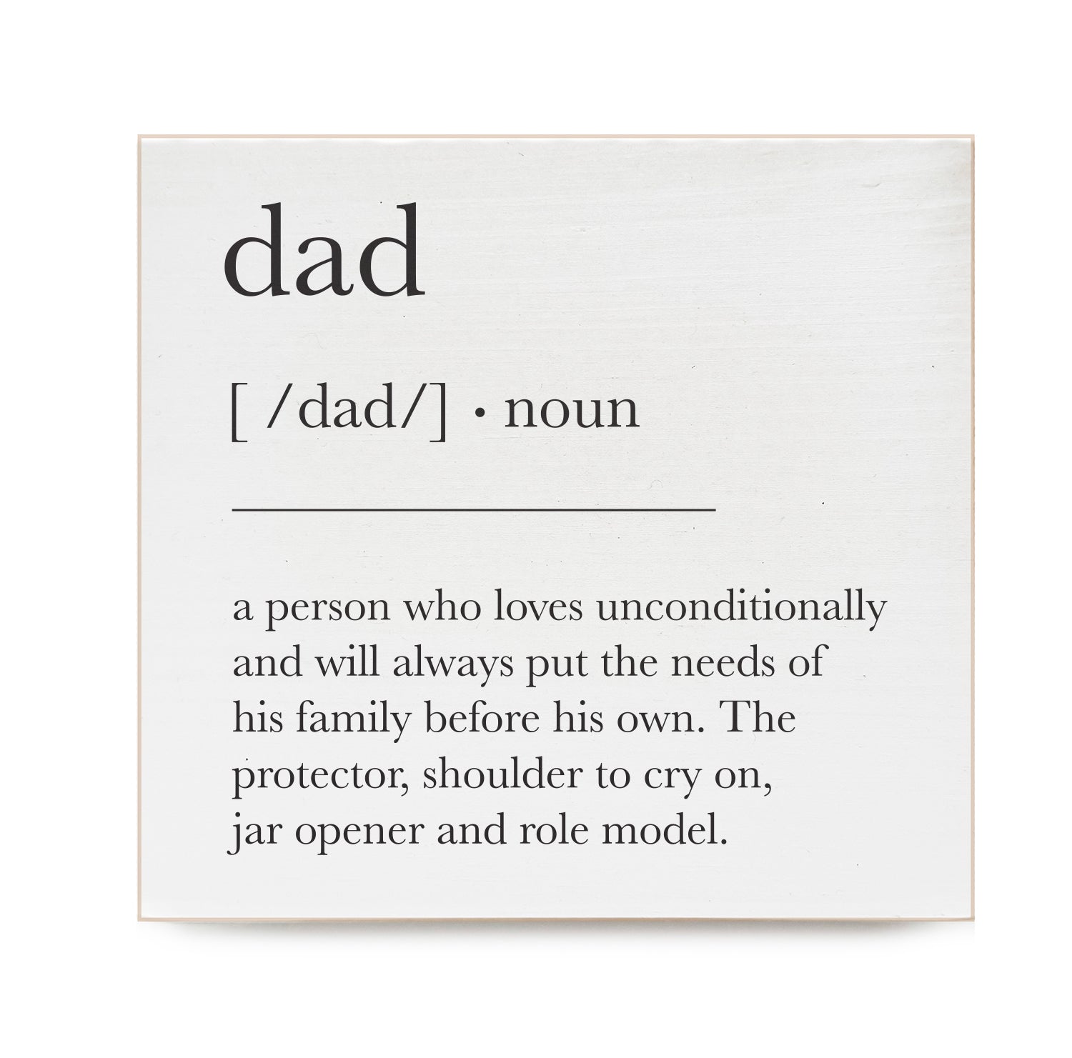Dad Definition Decorative Wooden Block