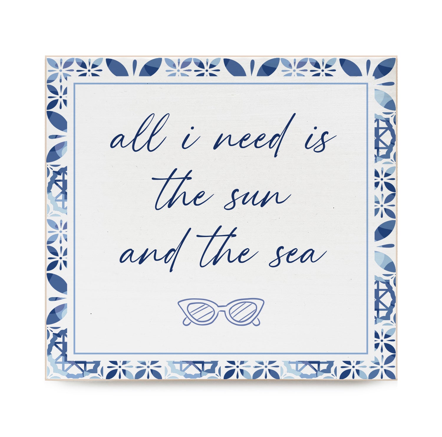 Italia All I need is the sun and the Sea Decorative Wooden Block