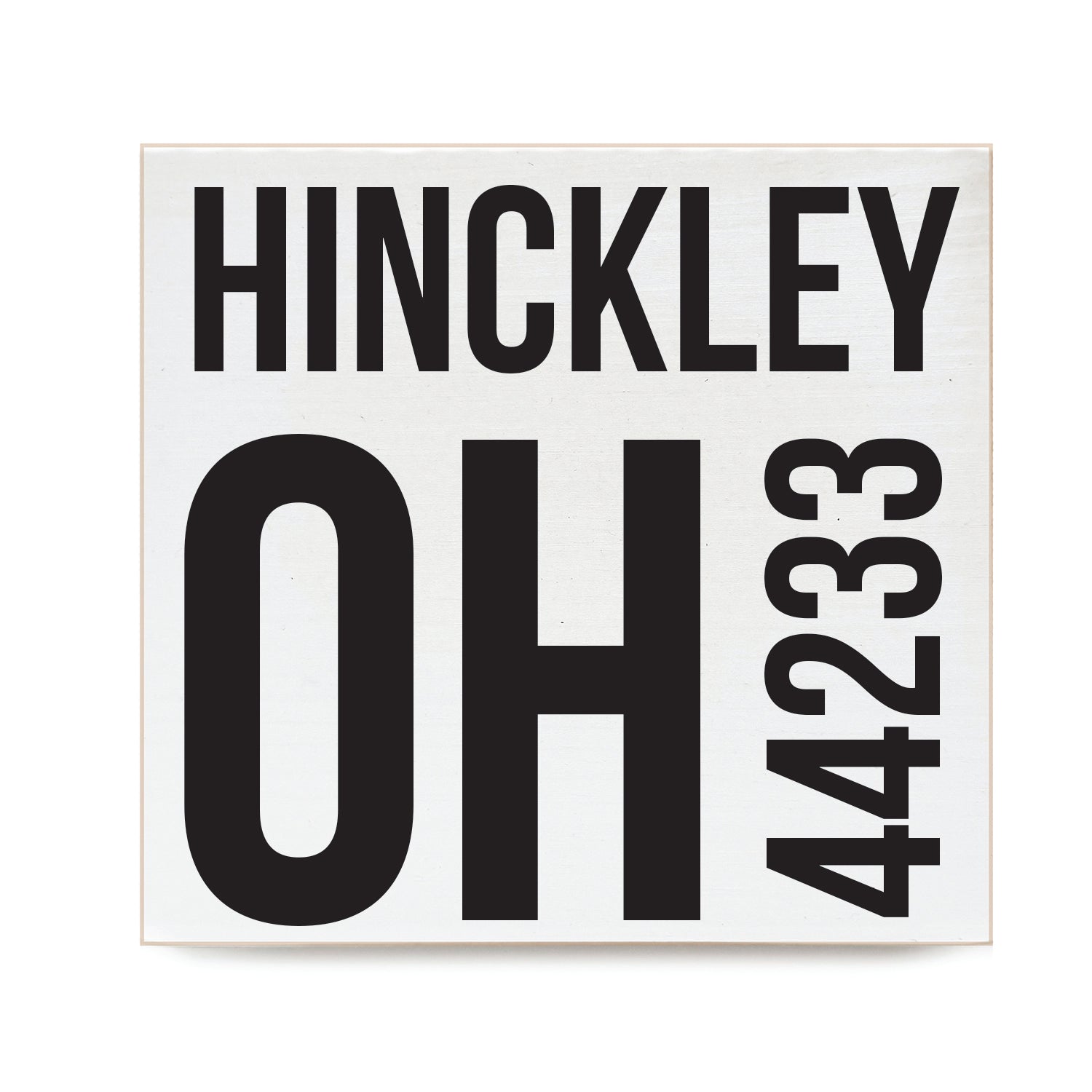 Personalized Location and Zipcode Decorative Wooden Block