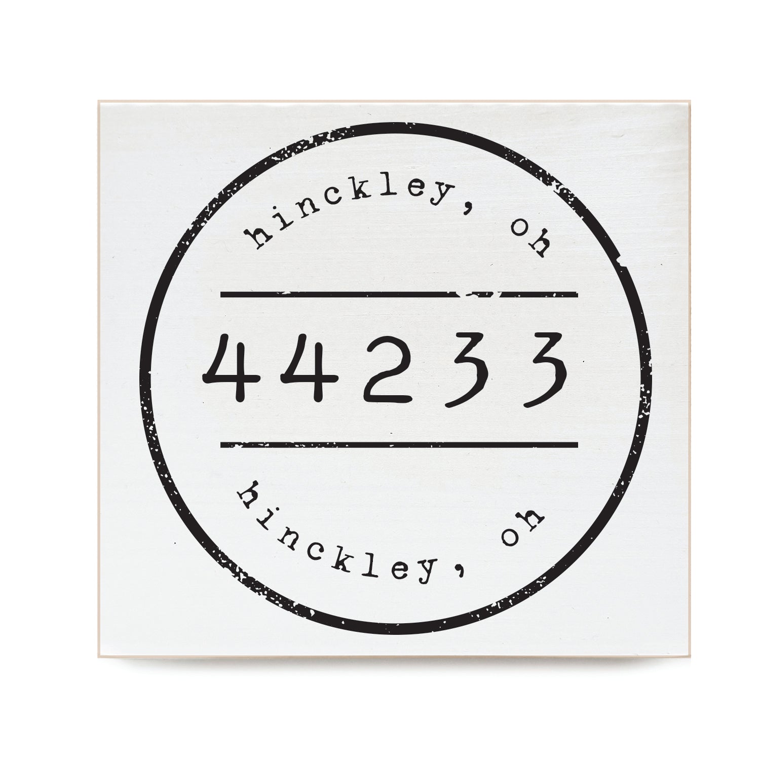 Personalized White Stamp Decorative Wooden Block