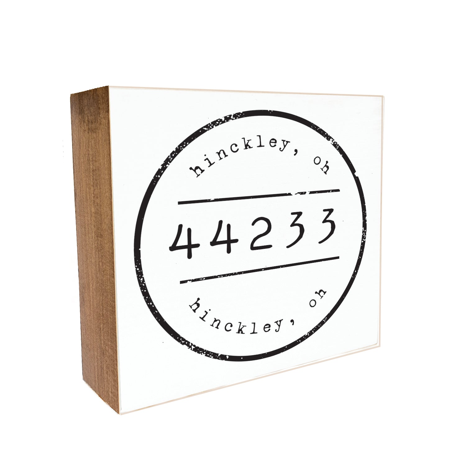 Personalized White Stamp Decorative Wooden Block