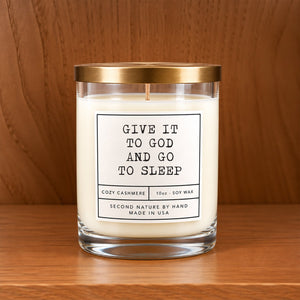 Give it to God & go to sleep 10oz Cozy Cashmere Candle