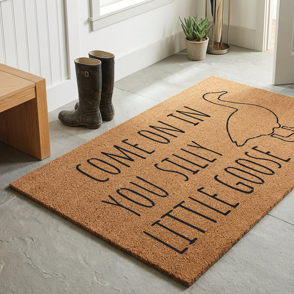 Come on in you Silly Little Goose Doormat