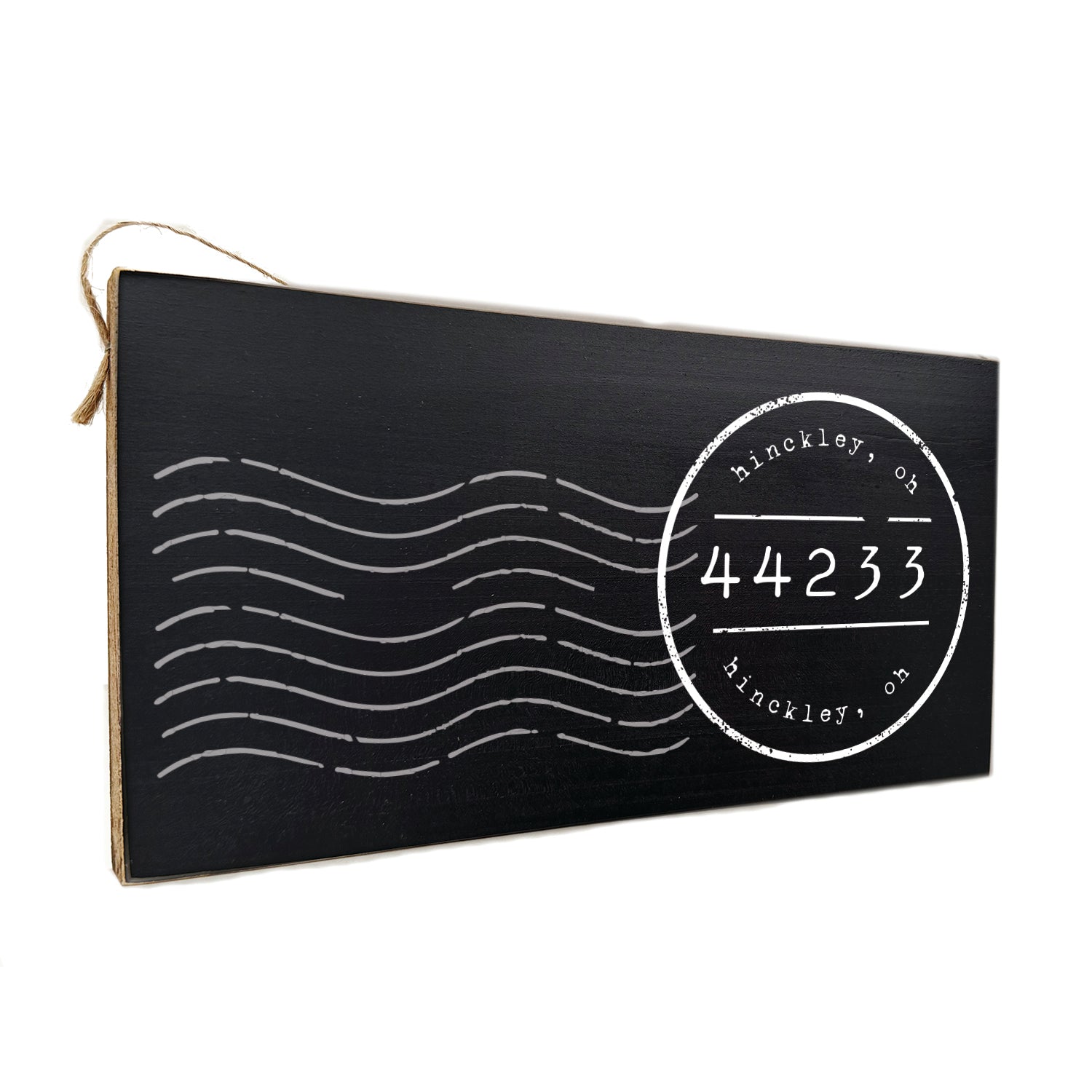 Personalized Black Stamp Wooden Door Hang