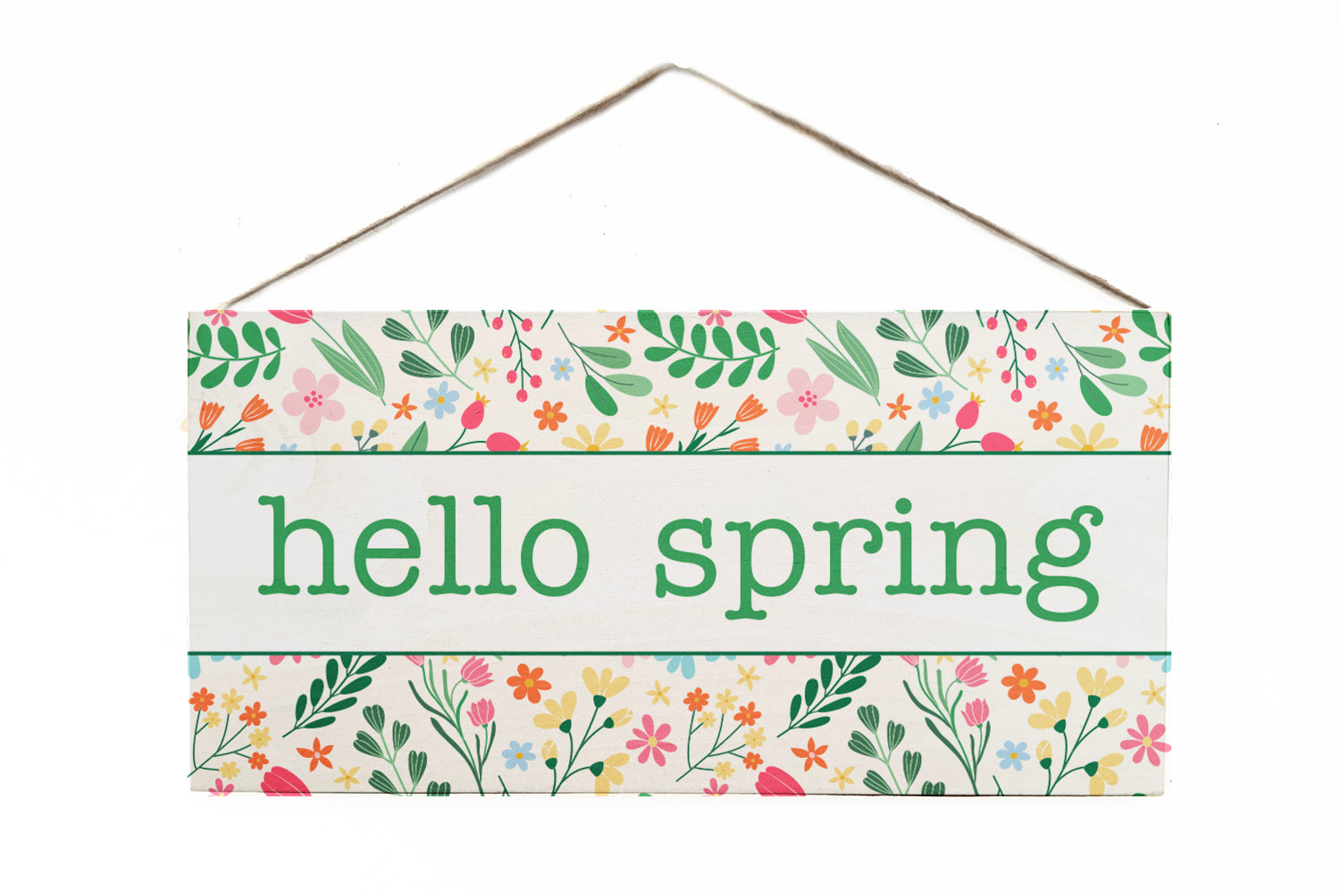 Hello Spring Wooden Door Hang